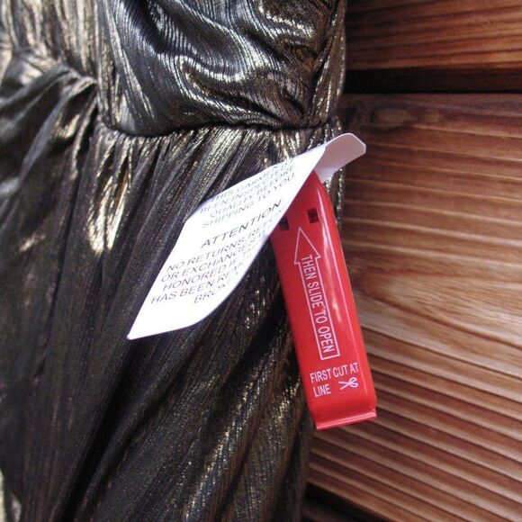 Mac Duggal 26537 Womens Draped One Shoulder Grecian Metallic Gown Dress - Picture 15 of 16